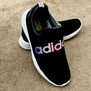 Adidas love united black and rainbow